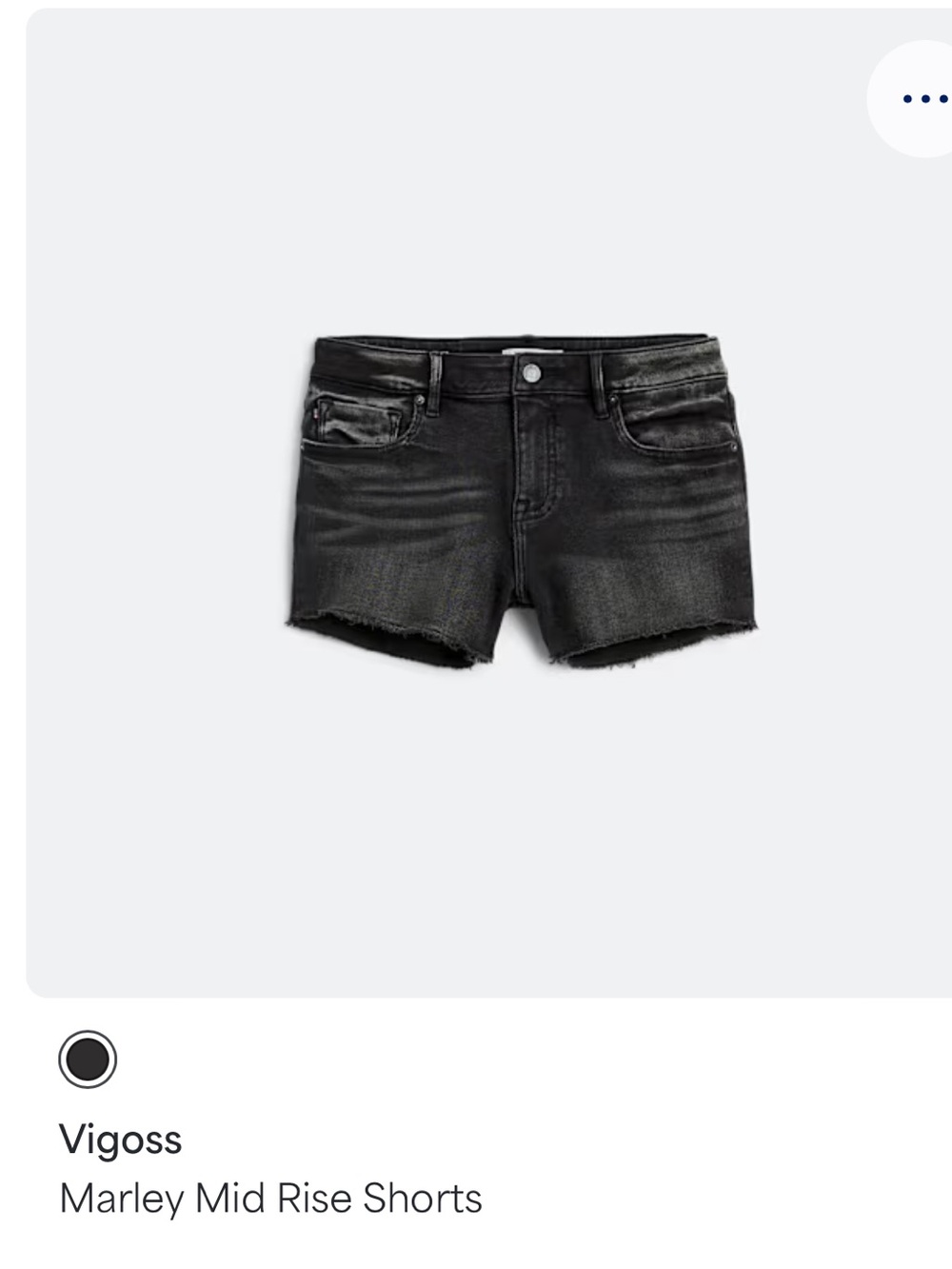 Vigoss Black Washed Distressed Denim Marley Shorts